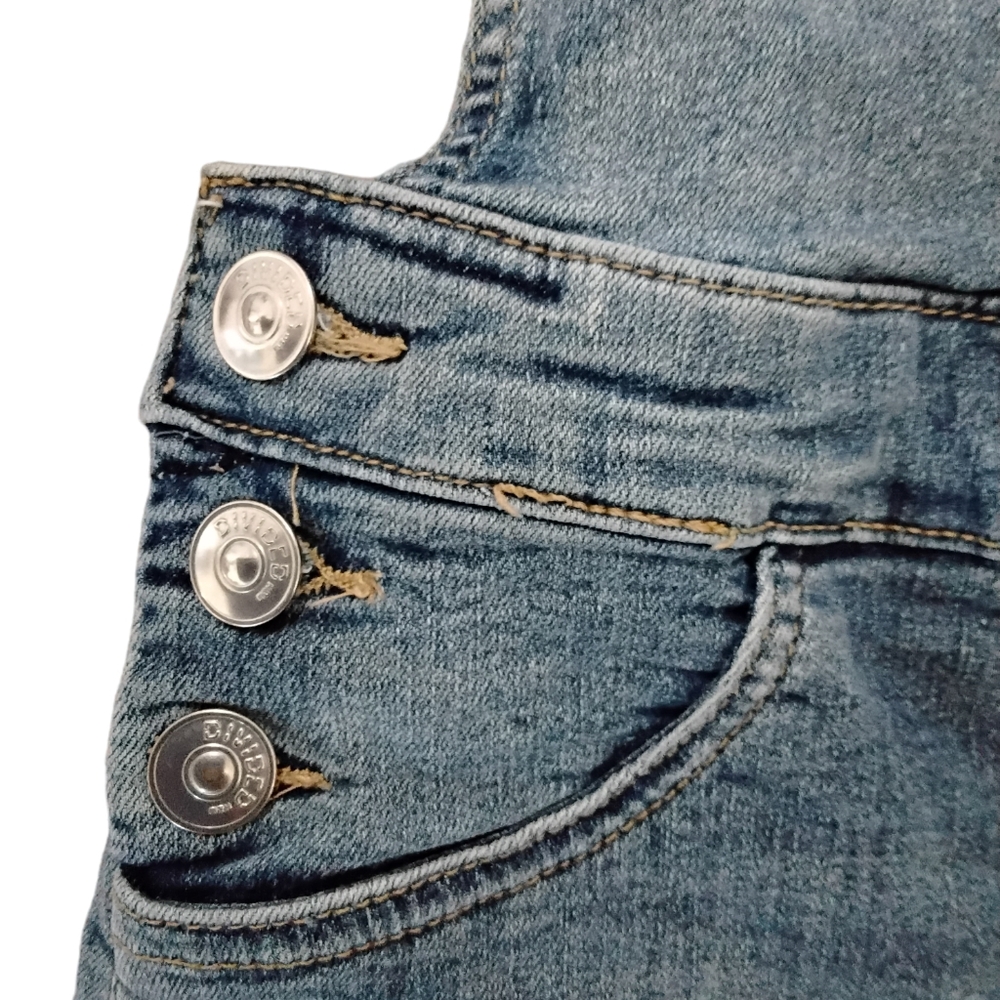 Divided Denim Overalls Juniors Size 2 Casual Boho Western Comfy Bohemian Y2K 90s - Picture 4 of 6